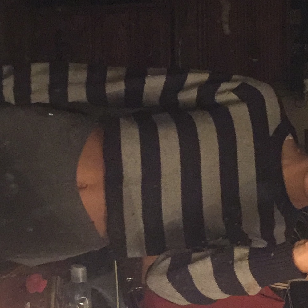 Striped long sleeved top